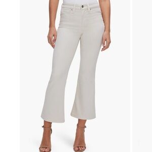 Good American 2 / 26 White Good Legs Crop Mini Bootcut Jeans ~ Ankle Coastal